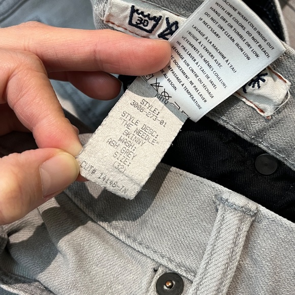 Hiroshi Kato The Needle Skinny Selvedge Jeans - Men's Size 32 X 27 - Gray - Picture 5 of 10